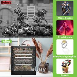 WELIDAY Miniature Storage Case for Collectibles Miniatures, Wooden Display Cases