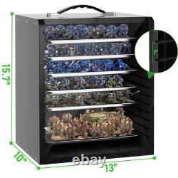 WELIDAY Miniature Storage Case for Collectibles Miniatures, Wooden Display Cases