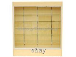 Wall Maple Display Show Case Retail Store Fixture WithLights Knocked Down #SC-WC6M