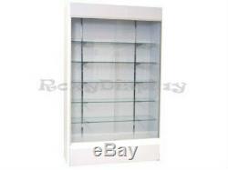 Wall White Display Show Case Retail Store Fixture with Lights Knocked down WC4WX