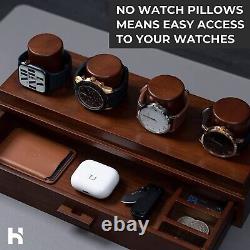 Watch Display Case Watch Deck Wood Storage Box Organizer Men Dad Collection Gift