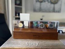 Watch Display Case Watch Deck Wood Storage Box Organizer Men Dad Collection Gift