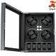 Watches Display Storage Case Automatic Rotation Watch Winder Box+led Light