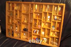 Wood Mini Fragrance Wall Display Case Storage with Glass Front 25 x 16.5