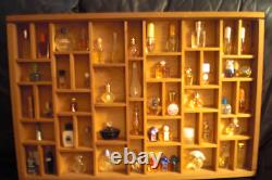 Wood Mini Fragrance Wall Display Case Storage with Glass Front 25 x 16.5