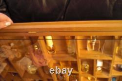Wood Mini Fragrance Wall Display Case Storage with Glass Front 25 x 16.5