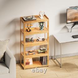 Wooden Acrylic Display Case Toys Figure Book Shelf 55 Compartment Boxes, 4 Tiers