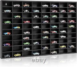 Wooden Display Case for Hot Diecast Wheels, 80 Spaces, Wall Mount, 1/64 Scale, T