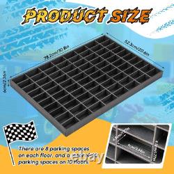 Wooden Display Case for Hot Diecast Wheels, 80 Spaces, Wall Mount, 1/64 Scale, T