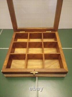 Wooden Inlay Watch Box Storage Display Or Jewelry Case