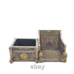 Wooden Jewelry Box Chair Statue Case Display Holder Jewelry Organizer Storage