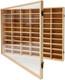 Wooden Wall Mount Display Case For Hot Wheels, With Dust Resistant Door, Matchbo