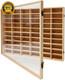 Wooden Wall Mount Display Case For Hot Wheels, With Dust Resistant Door, Matchbo