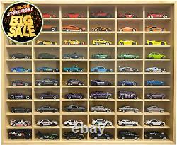 Wooden Wall Mount Display Case for Hot Wheels, with Dust Resistant Door, Matchbo