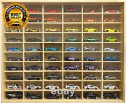 Wooden Wall Mount Display Case for Hot Wheels, with Dust Resistant Door, Matchbo