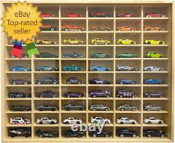 Wooden Wall Mount Display Case for Hot Wheels, with Dust Resistant Door, Matchbo