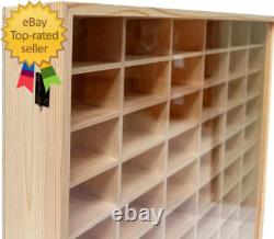 Wooden Wall Mount Display Case for Hot Wheels, with Dust Resistant Door, Matchbo