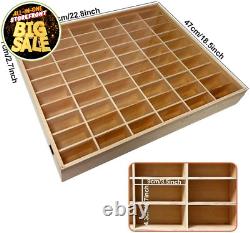 Wooden Wall Mount Display Case for Hot Wheels, with Dust Resistant Door, Matchbo