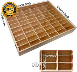 Wooden Wall Mount Display Case for Hot Wheels, with Dust Resistant Door, Matchbo