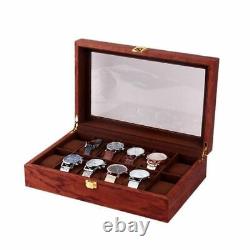 Wooden Watch Display Storage Holder Retro Wristwatch Packaging Case Jewelry Box