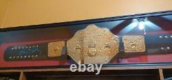 Wrestling Belt Display Case 55x13.5 WWE Boxing Championship Title Cabinet Frame