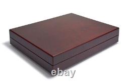 X2 Quadrum 2x2 Presentation Case Coin Holders with 3 Wooden Trays Display Storage