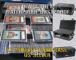 XXL Wheeled Graded Card Storage Box Display Case Holder Waterproof PSA