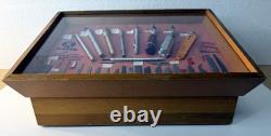 X-Acto 1960s Store Display Case Knife Blade Set Wood Box Hobby Shop California