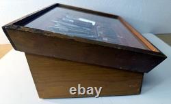 X-Acto 1960s Store Display Case Knife Blade Set Wood Box Hobby Shop California