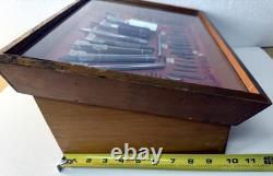 X-Acto 1960s Store Display Case Knife Blade Set Wood Box Hobby Shop California
