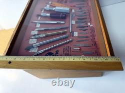 X-Acto 1960s Store Display Case Knife Blade Set Wood Box Hobby Shop California