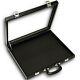 X-large Black Glass Top With Handle Portable Sales Display Storage Case With Pad