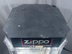 Zippo Lighter 60 Count Lighted Rotating Store Display Case w Keys Working