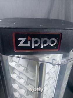 Zippo Lighter 60 Count Lighted Rotating Store Display Case w Keys Working