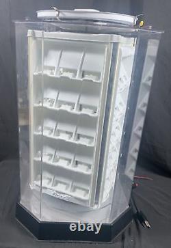 Zippo Lighter 60 Count Lighted Rotating Store Display Case w Keys Working