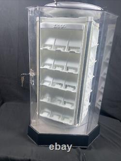 Zippo Lighter 60 Count Lighted Rotating Store Display Case w Keys Working